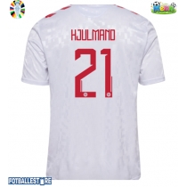 Danmark Morten Hjulmand #21 Bortedrakt EM 2024 Kortermet